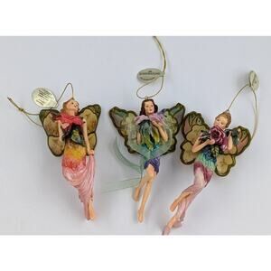 Lena Liu's Hummingbird Garden Angel Fairy Figure Ornaments Ornament Set of 3 #1